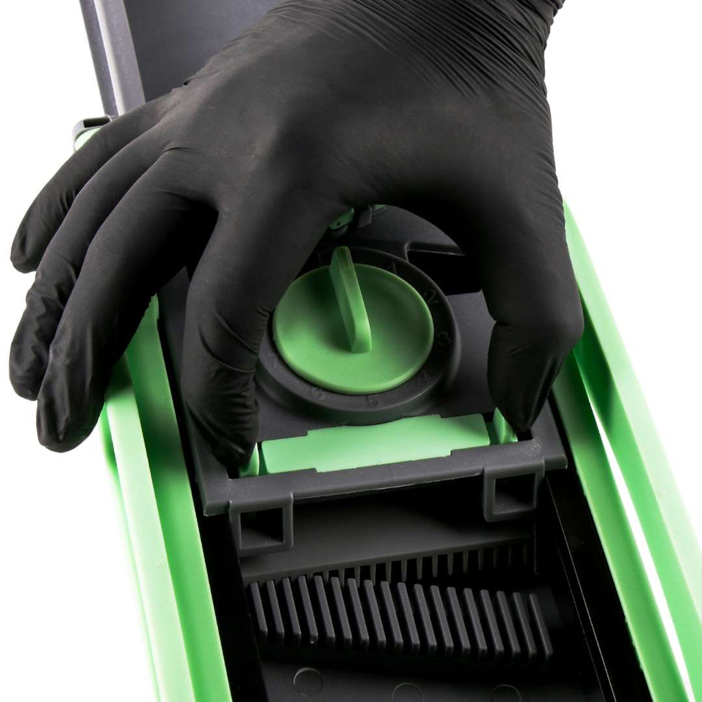 Vertical Vegetable Cutter with Adjustable Thickness Knob