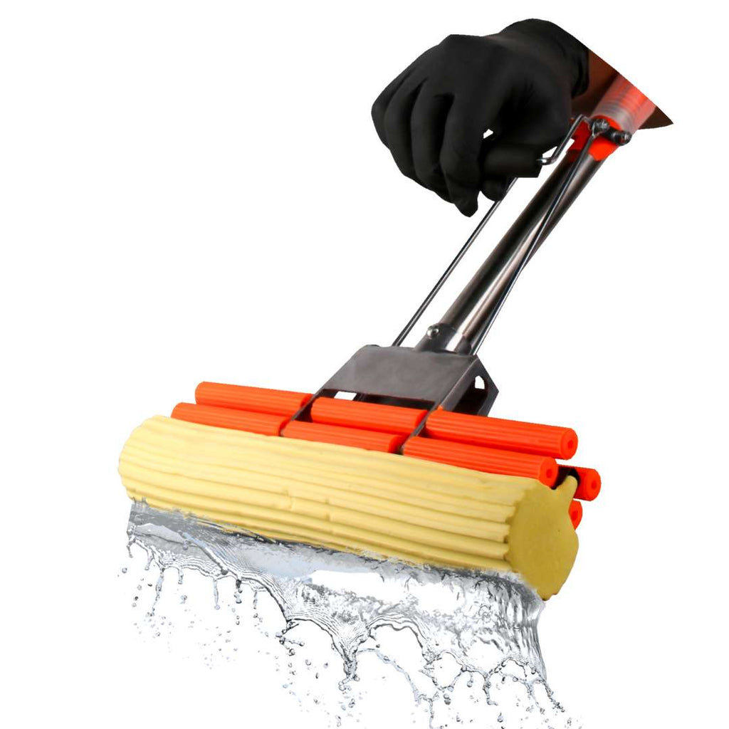 Double Roller Mop with Extendable Handle & Extra Head