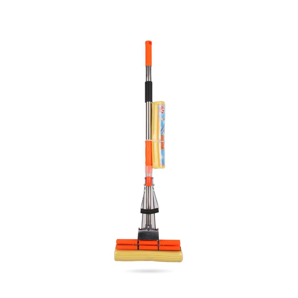 Double Roller Mop with Extendable Handle & Extra Head