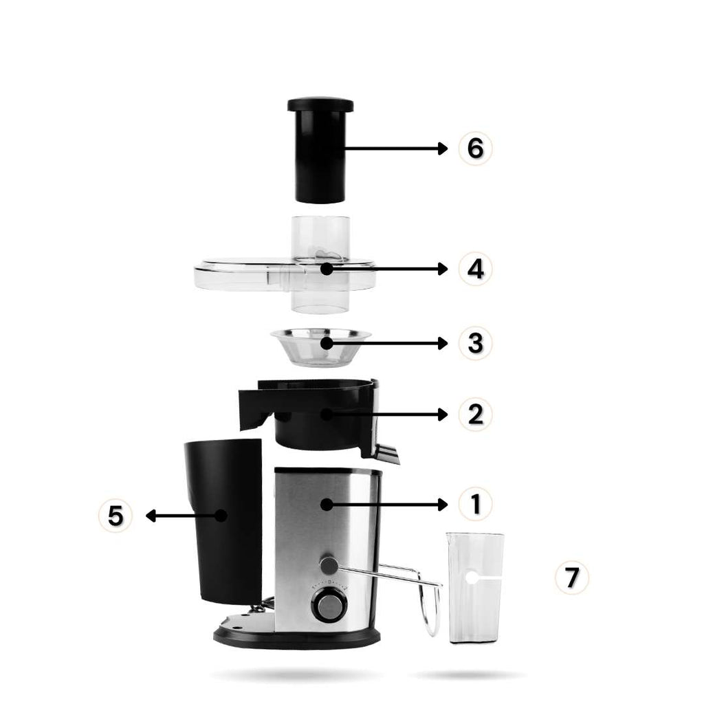 Hitech Juice Extractor 600W Stainless Steel Juicer