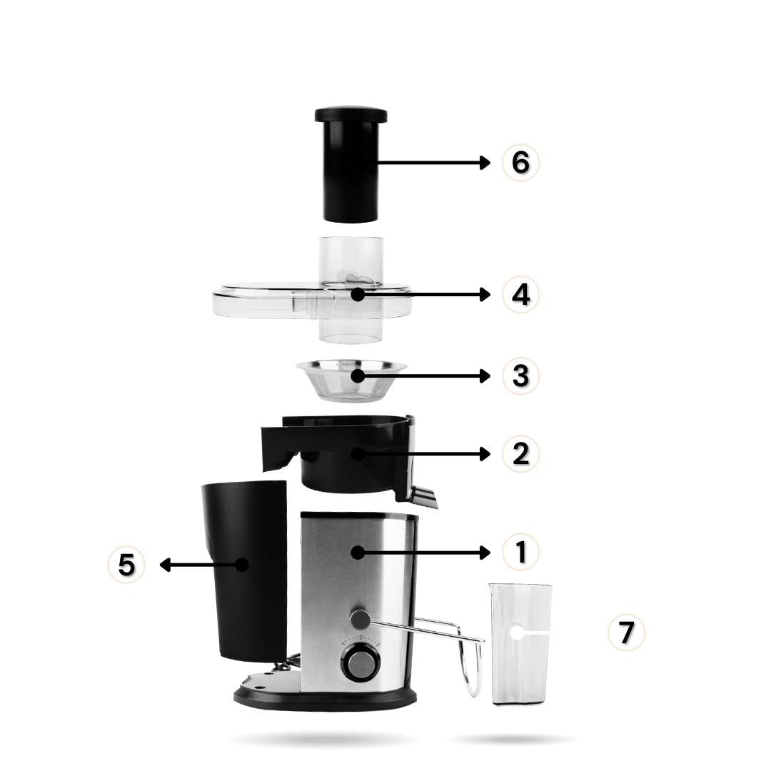 Hitech Juice Extractor 600W Stainless Steel Juicer